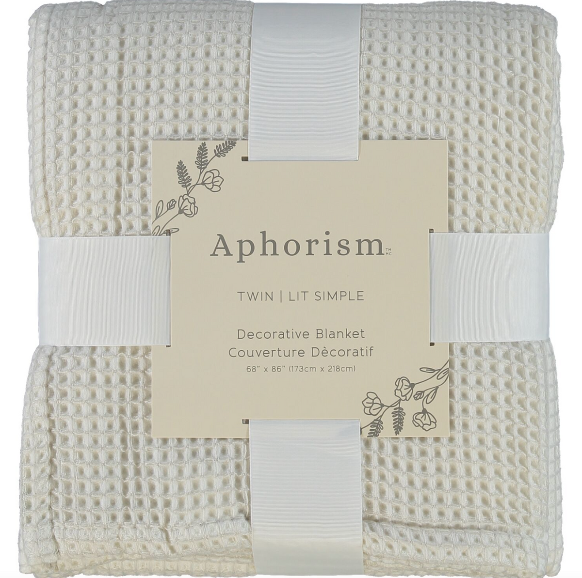 TK MAXX APHORISM Cream Waffle Decorative Throw – TAAYBLUE