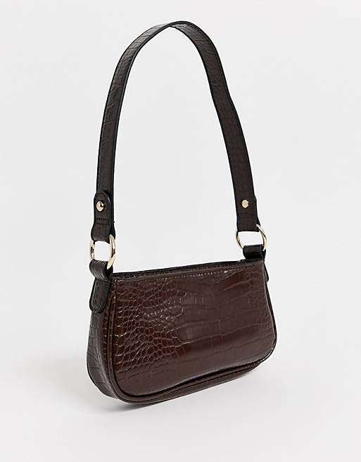Asos Design 90s Shoulder Bag Brown Asos Small Bags Asos Design