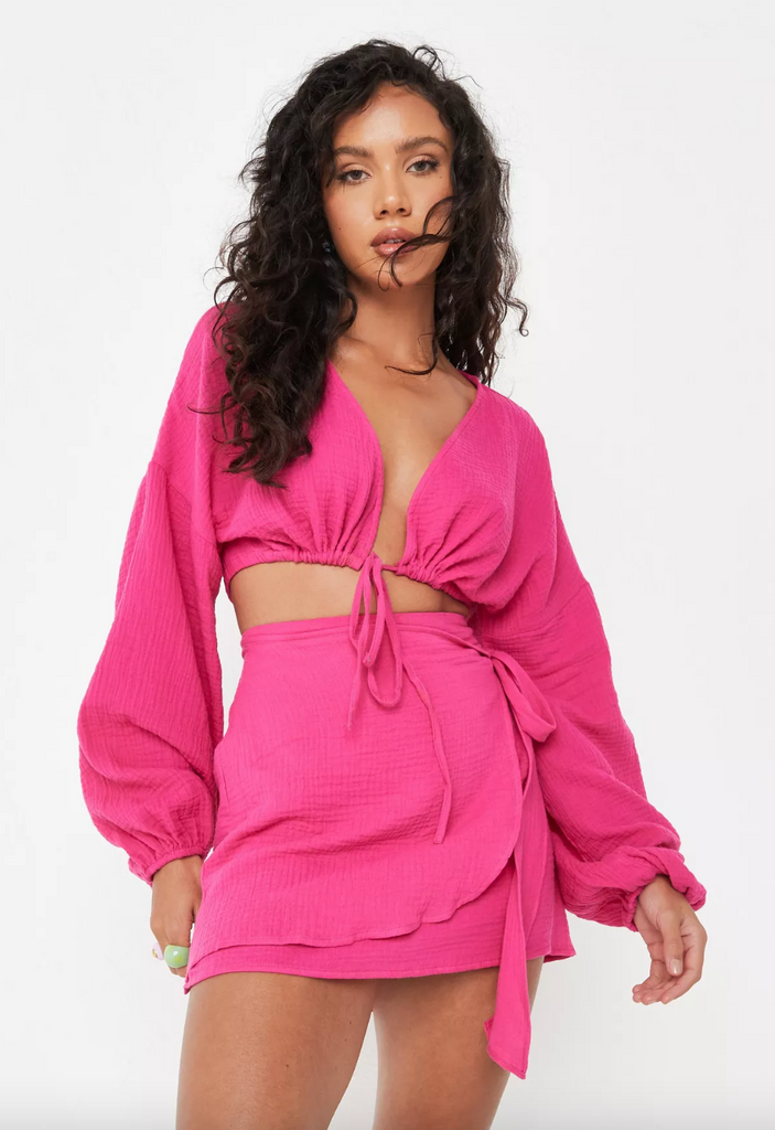Missguided on X: This colour is everything ⚡Add the 'mocha vinyl bandeau  mini dress' to your wardrobe rn  🛒#missguided   / X