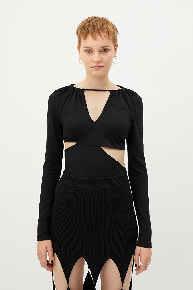 weekday cut out dress Braided Cut-Out Maxi Dress
